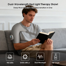 Red Light Therapy Shawl 660nm 850nm Dual Wavelength for Muscle Pain Relief and Home Use