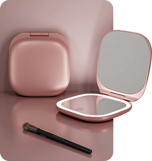Compact LED Makeup Mirror with Custom Design Service