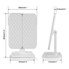 DM405 ultra thin Tri-fold Lighted Makeup Mirror with Storage