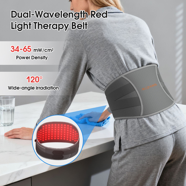 Red Light Therapy Belt 72 LEDs 660nm/850nm for Muscle Recovery