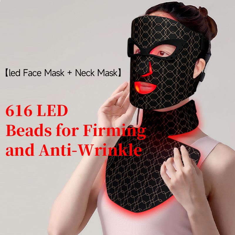 Spa Grade 7 Color LED Red Light Therapy Mask Far Infrared PDT Soft Silicone Skin Rejuvenation Photon Facial Home Use