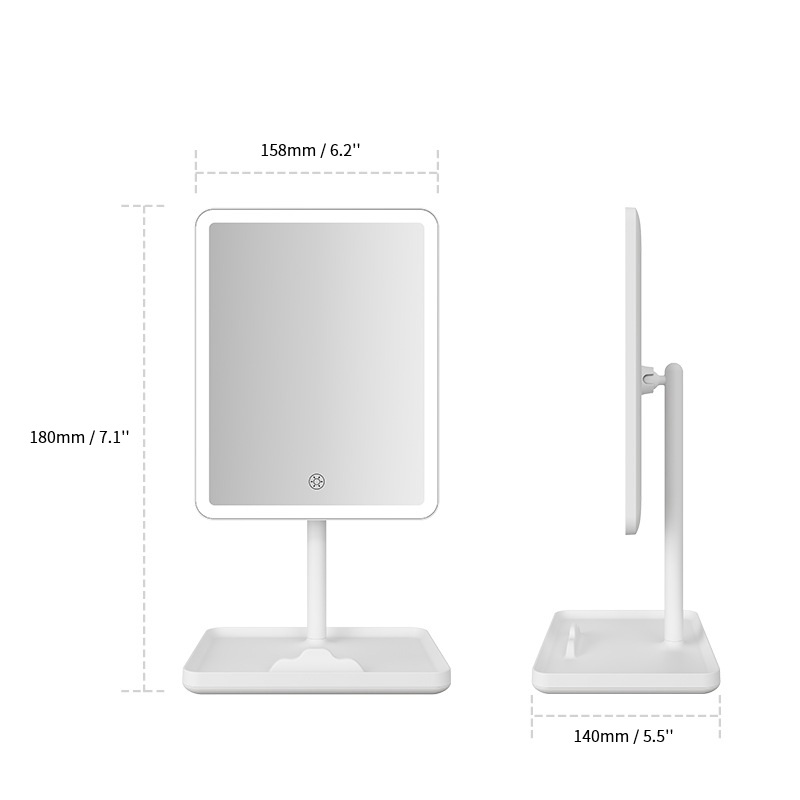 DM401 Single sided desktop beauty mirror with lights