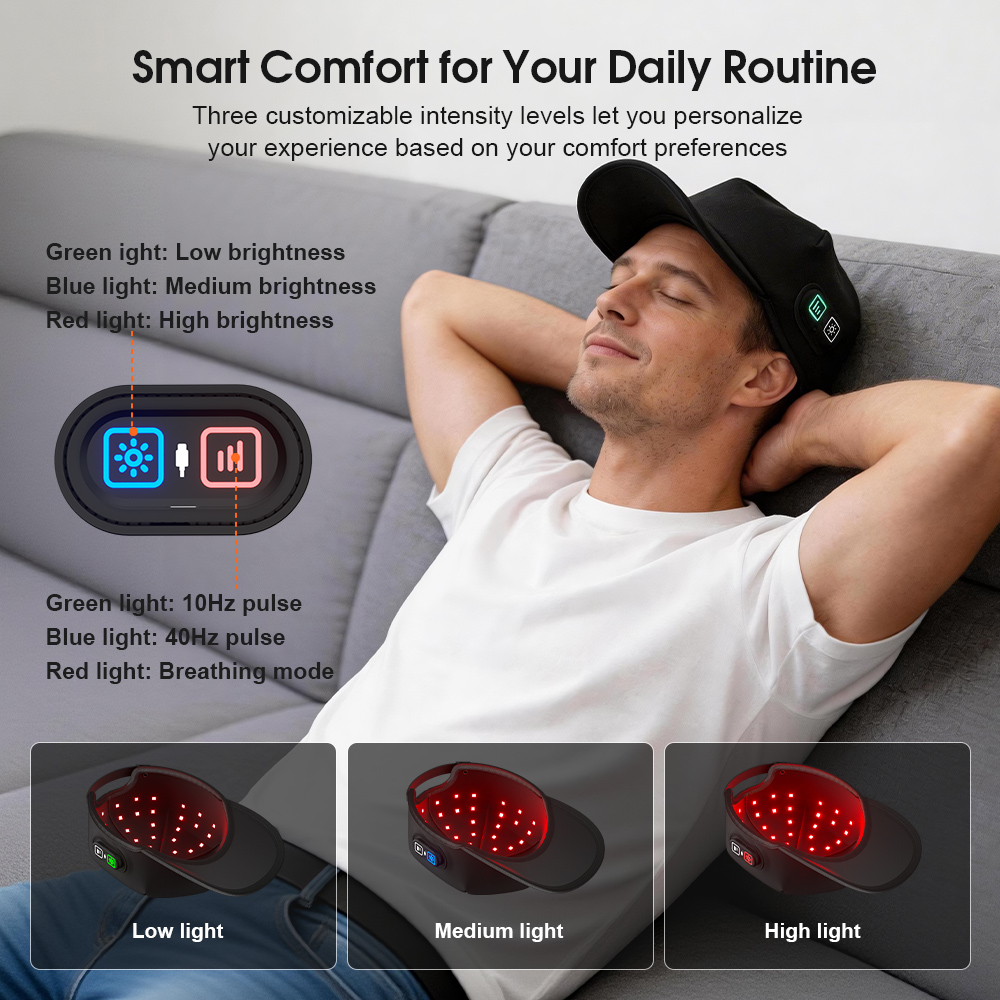 2026 Bestseller Wireless Red Light Therapy Cap 72 LED Scalp Care Device Most Valuable Health Design Dual Wavelength