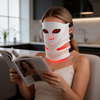 High Quality Wireless 4 Color LED Facial Mask Cordless Portable Personal Skincare Device with Neck Coverage 408 Light Cores