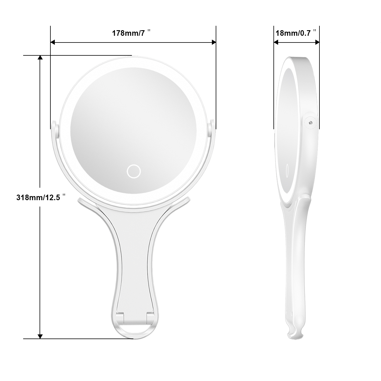 PM423 compact LED makeup mirror