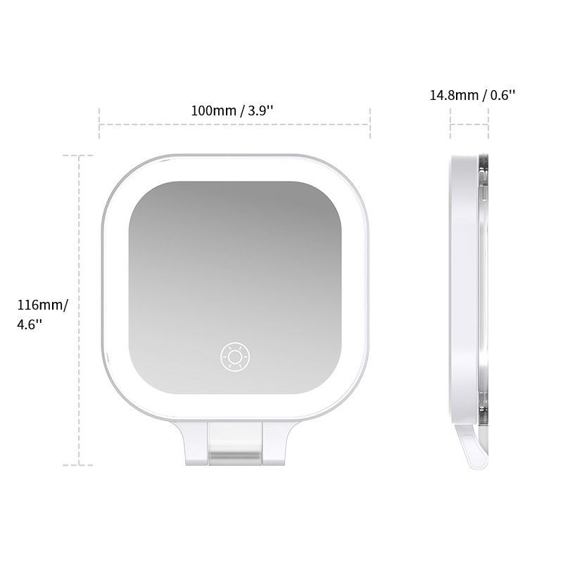 PM404 Duble- Side Makeup Mirror with Foldable Stand