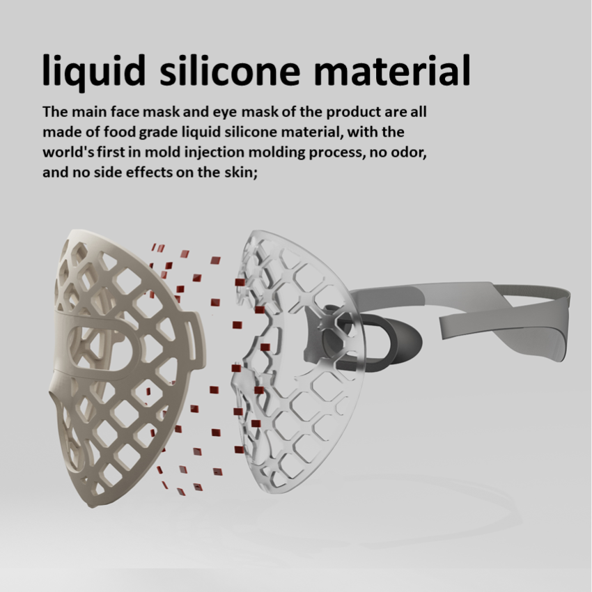 Patented 3D Honeycomb LED Mask: Food-Grade Silicone & Superior Comfort