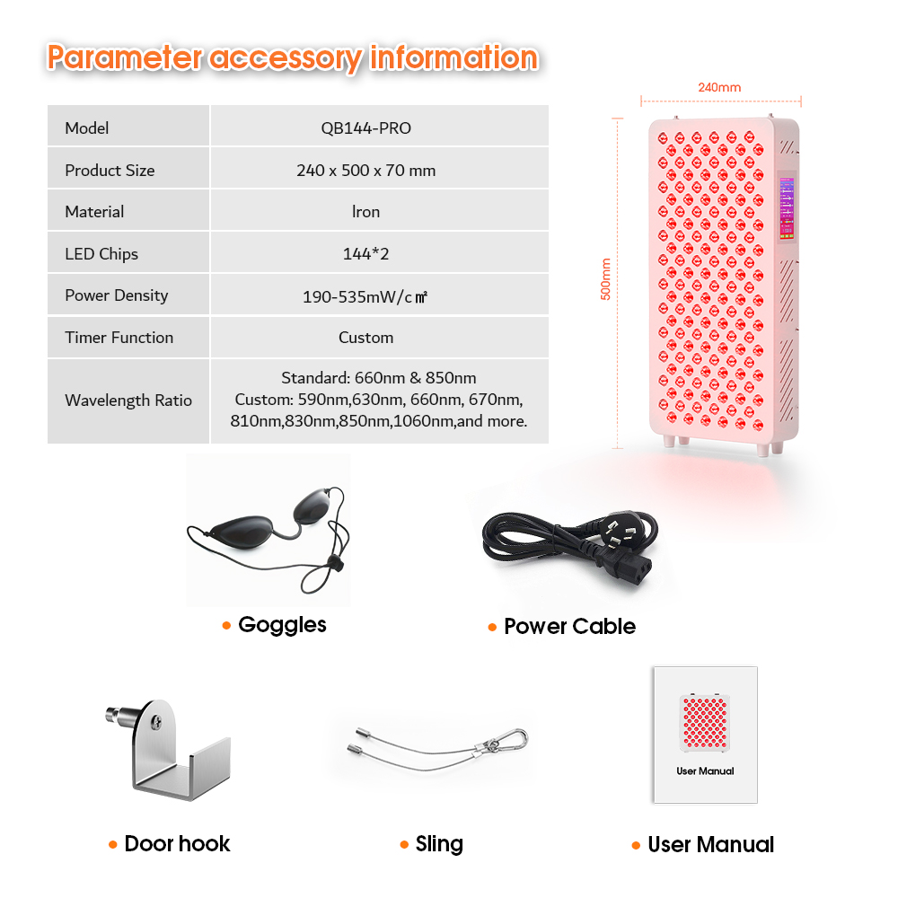 216W 8 Spectrum Quantum Red Light Panel Post Workout Recovery Home Gym Commercial Studio