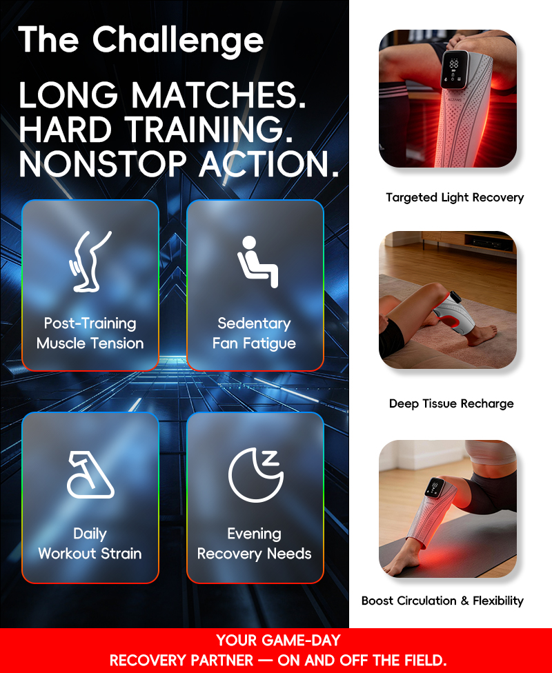 Sports Dual-Wavelength Red Light Therapy Leg-Wrap Muscle-Recovery