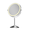 DM411 Round Double Sided Metal Table Desktop Lighted Makeup Mirror
