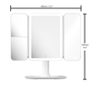 DM421 Tri-fold Lighted Makeup Mirror