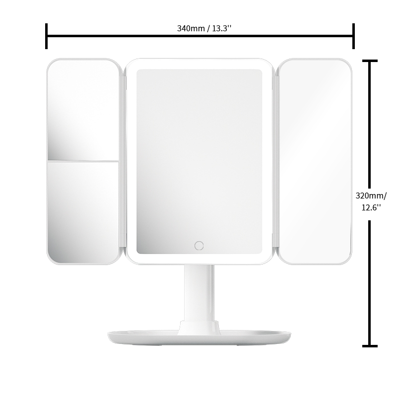 DM421 Tri-fold Lighted Makeup Mirror
