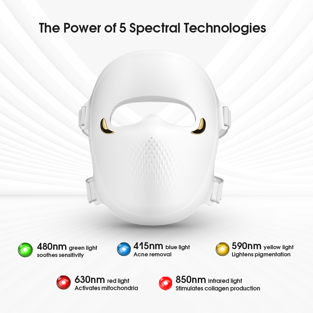 Oem/odmProfessional 3D Fit 630nm 850nm Red Light Therapy LED Face Mask for Wrinkle Care And Skin Firming