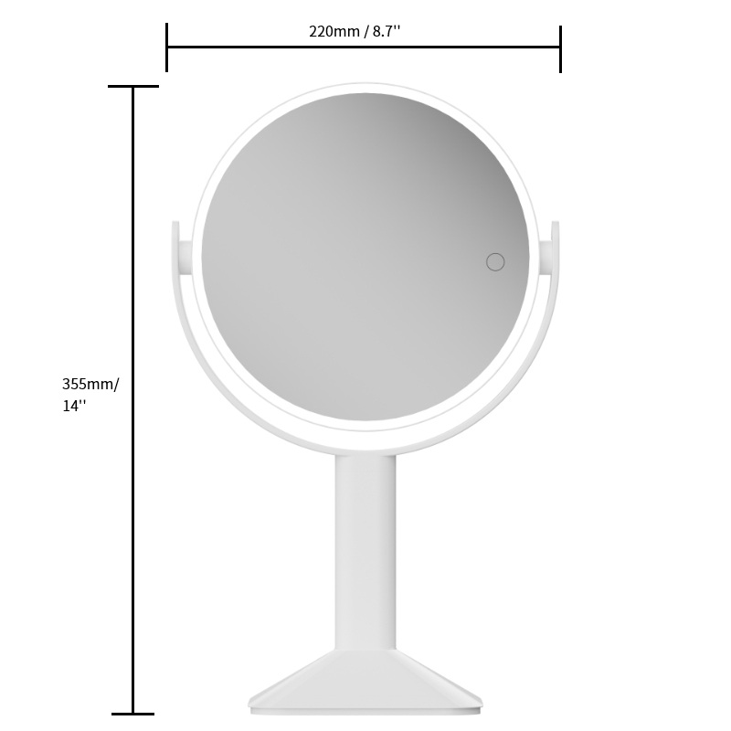 DM414 Height Adjustable Lighted Makeup Mirror-Y