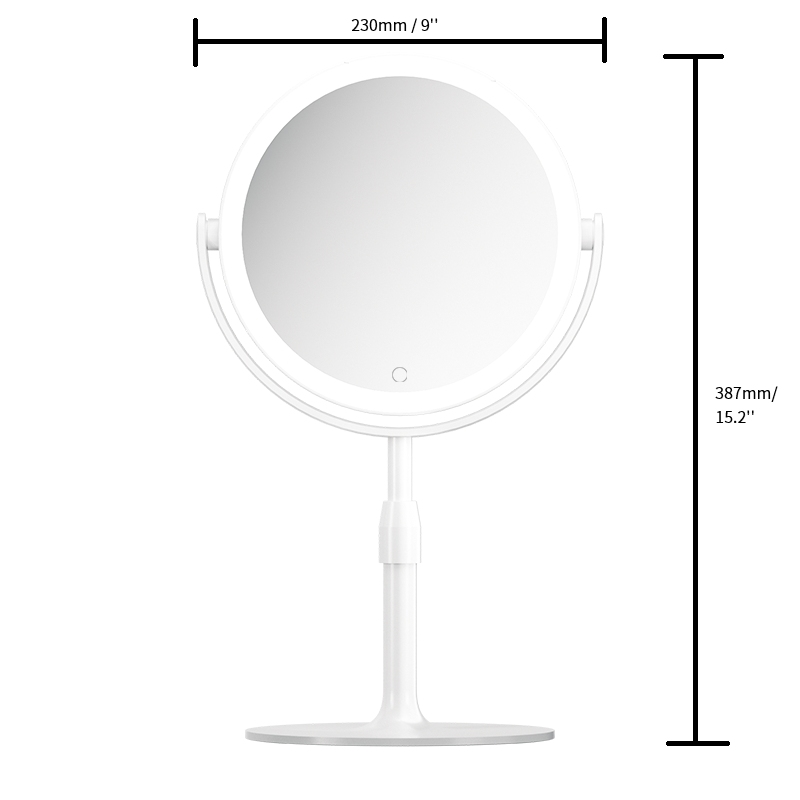 DM413 Height Adjustable Lighted Makeup Mirror-Y