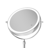 DM411 Round Double Sided Metal Table Desktop Lighted Makeup Mirror