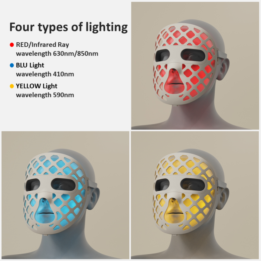Patented 3D Honeycomb LED Mask: Food-Grade Silicone & Superior Comfort
