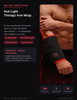 Wireless Red Light Therapy Wrap 2500mAh Rechargeable 66 LED Beads Dual Wavelength 660nm 850nm Pain Relief Arm Belt